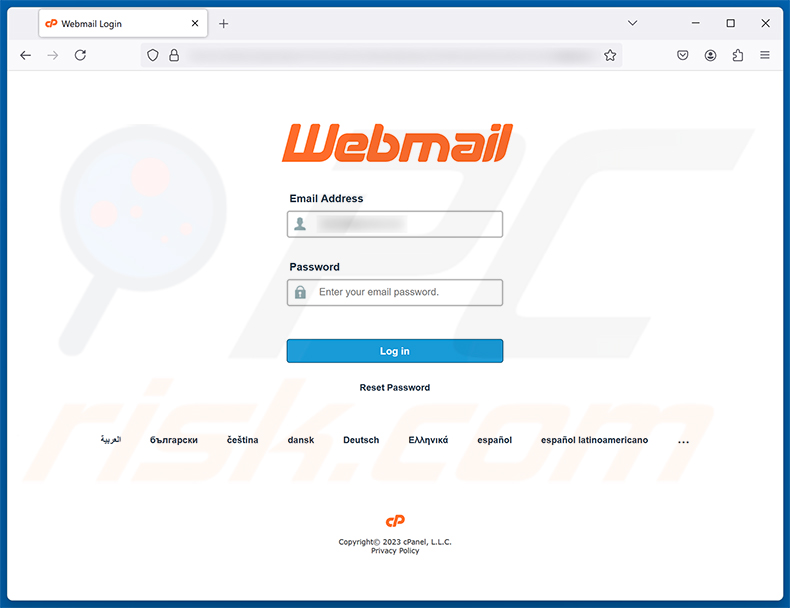 Pagina di phishing Update Your Hardware Wallet