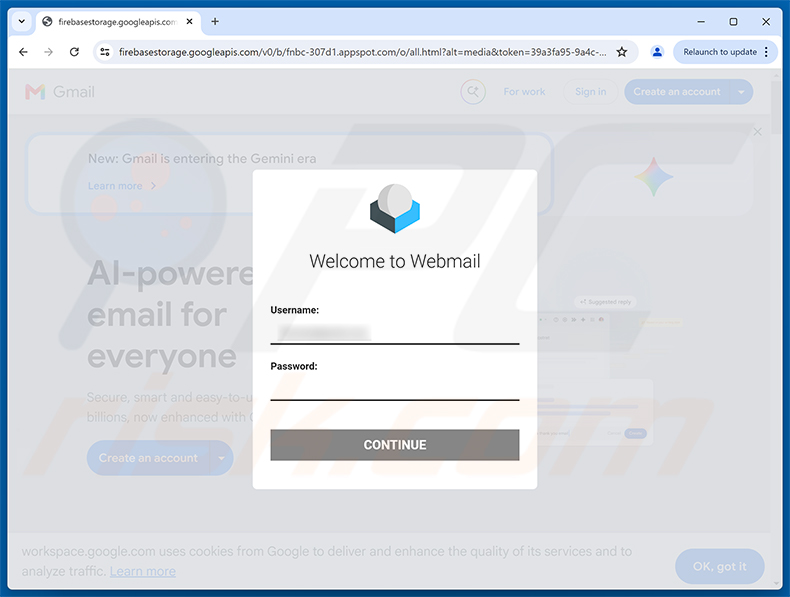 Pagina di phishing A Critical Virus Has Been Detected On Your Device truffa via email