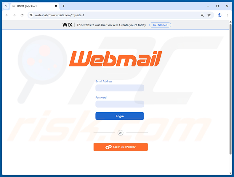 Pagina di phishing Account Termination Notice