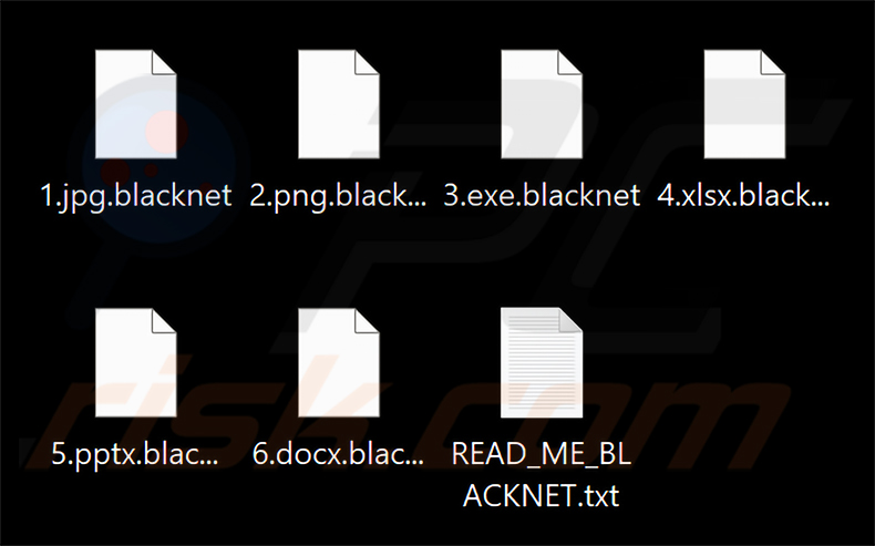 File crittografati dal ransomware BLACKNET (estensione .blacknet)