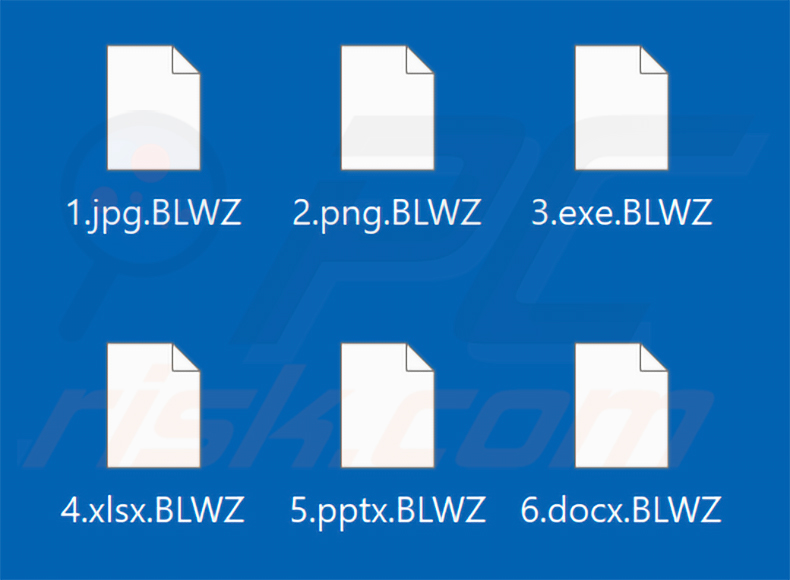 File crittografati dal ransomware BlackWizard (estensione .BLWZ)