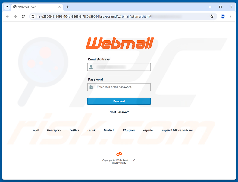 Pagina di phishing Canada Revenue Agency (CRA) Benefit Statement