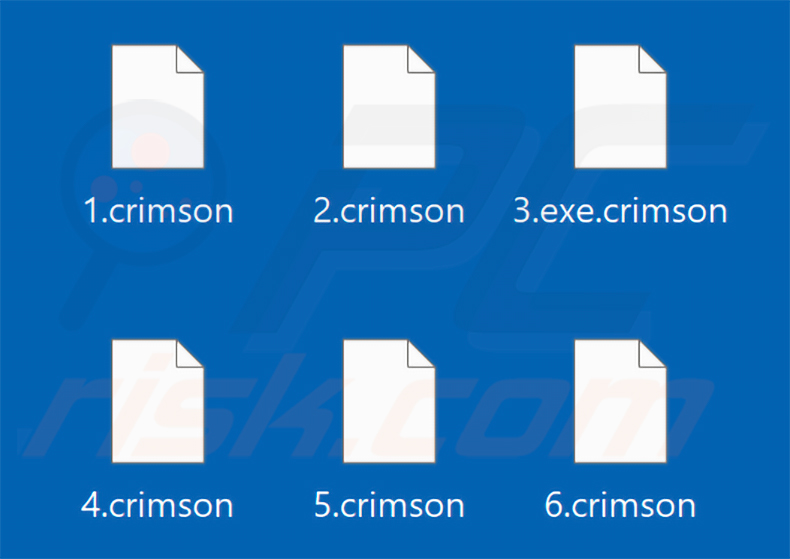 File crittografati dal ransomware CRIMSON (estensione .crimson)