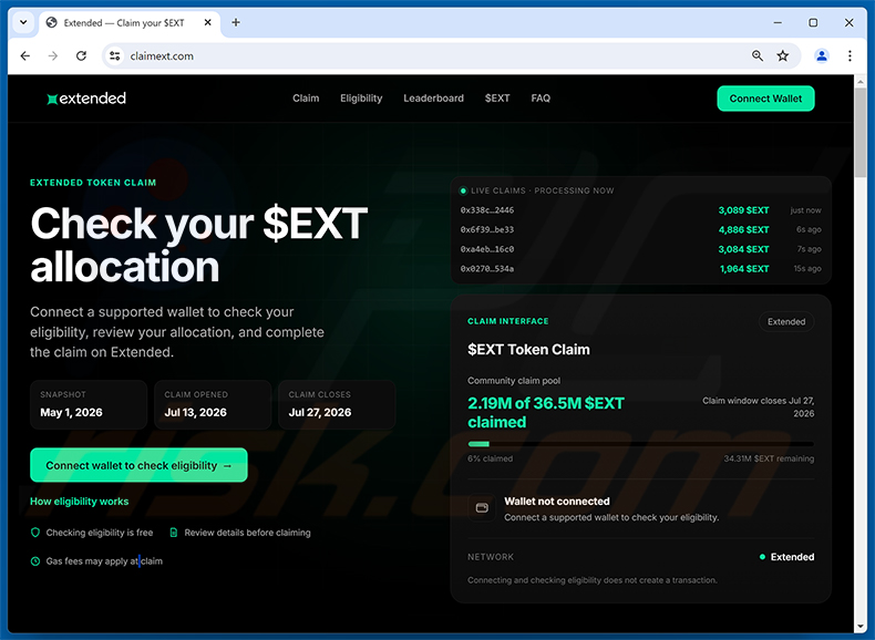 Truffa Extended ($EXT) Allocation