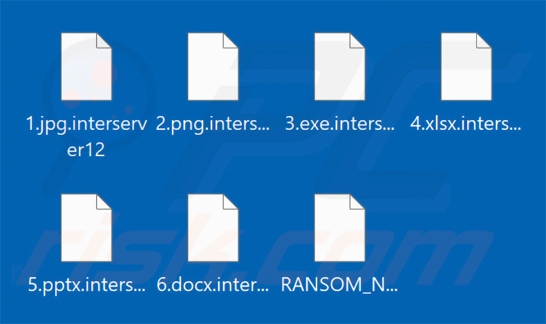 File crittografati dal ransomware InterServer (estensione .interserver12)