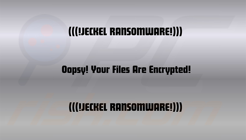 Sfondo del ransomware Jeckel