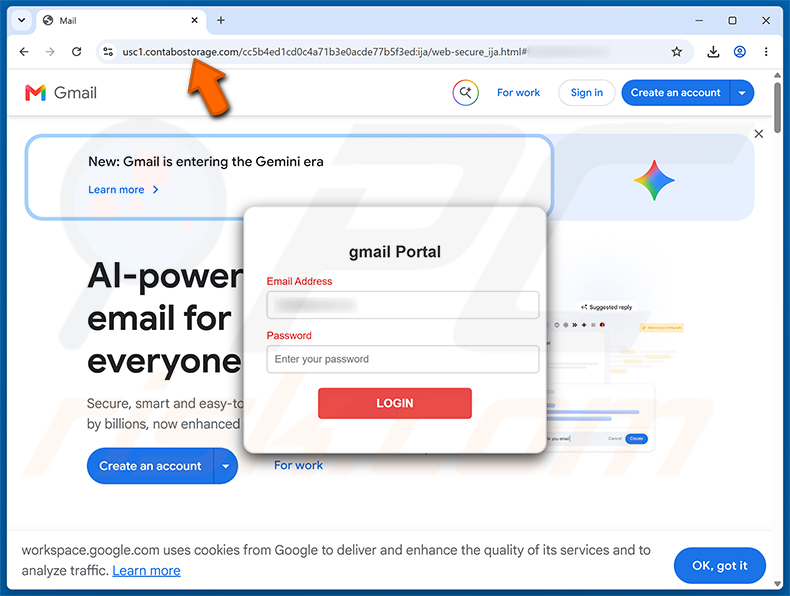 Pagina di phishing New Device Signed In To Your Account