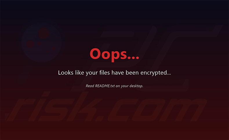Sfondo del desktop del ransomware NoMatter
