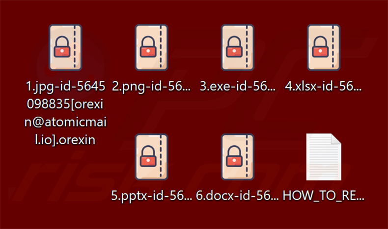 File crittografati da Orexin ransomware (estensione .orexin)