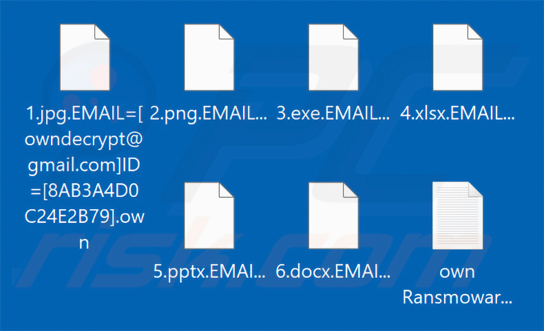 File crittografati dal ransomware Own Ransomware (estensione .own)