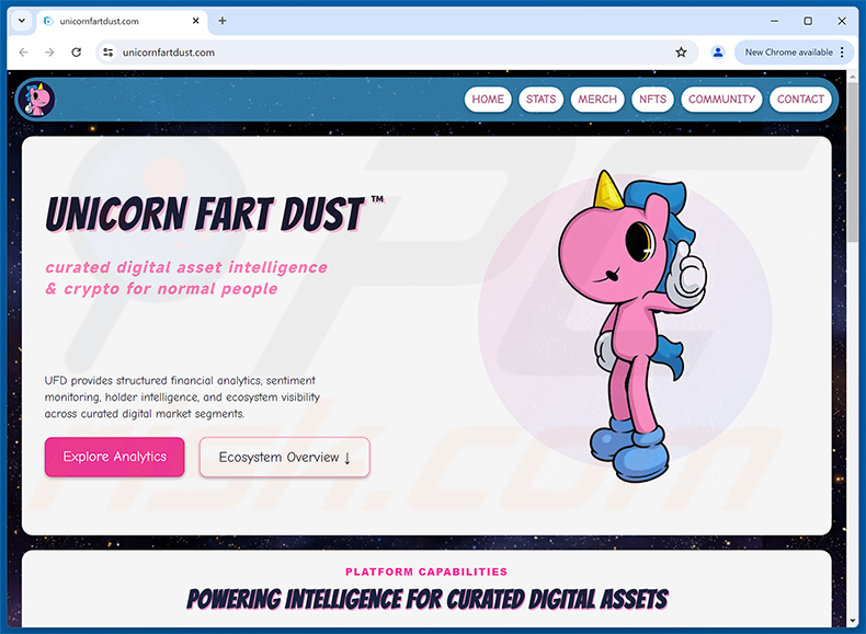 Sito web reale della truffa Unicorn Fart Dust ($UFD) Allocation (unicornfartdust.com)
