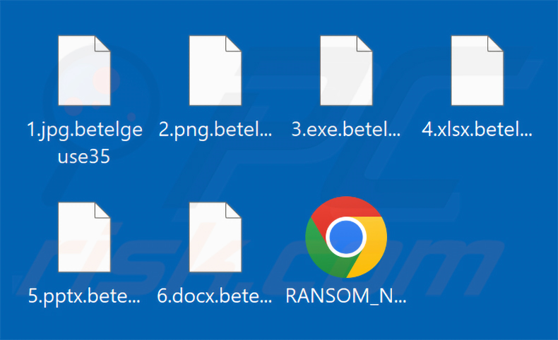 File crittografati dal ransomware Betelgeuse (estensione .betelgeuse)