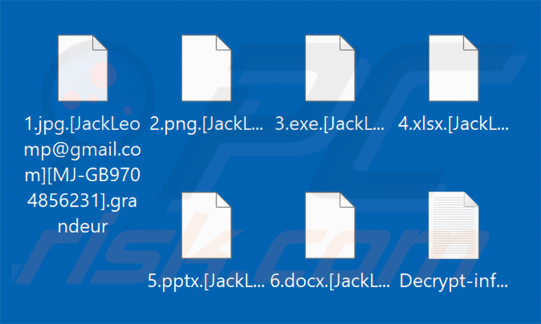 File crittografati dal ransomware Grandeur (estensione .grandeur)