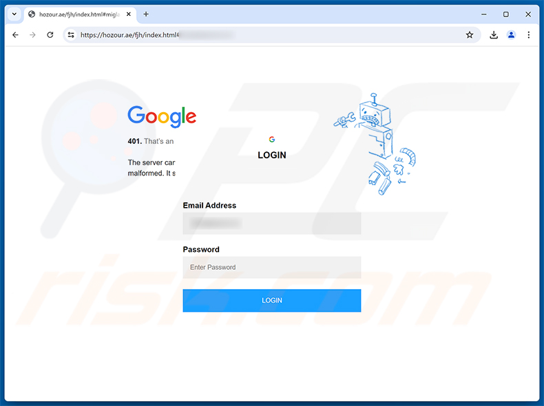 Pagina di phishing GreenState Credit Union Transfer Received truffa via email