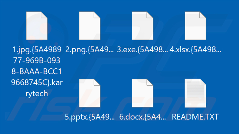File crittografati dal ransomware KarryTech (estensione .karrytech)