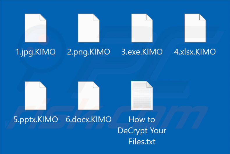 File crittografati dal ransomware KIMO (estensione .KIMO)