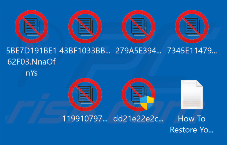 File crittografati dal ransomware ZAWOOO