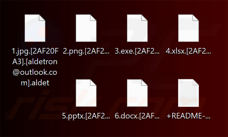 File crittografati dal ransomware Aldet (estensione .aldet)