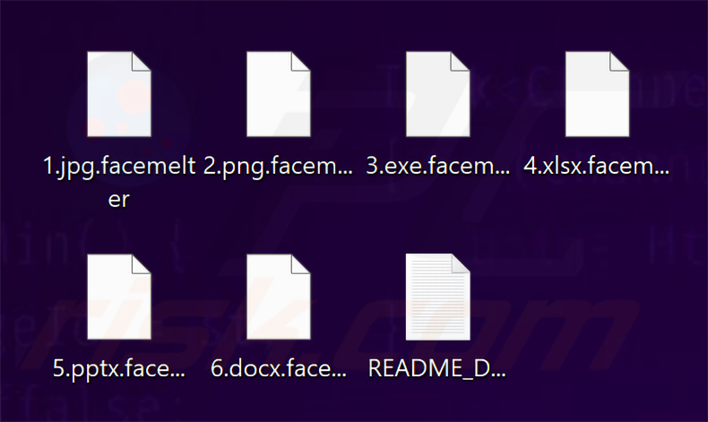 File crittografati dal ransomware Face Melter (estensione .facemelter)