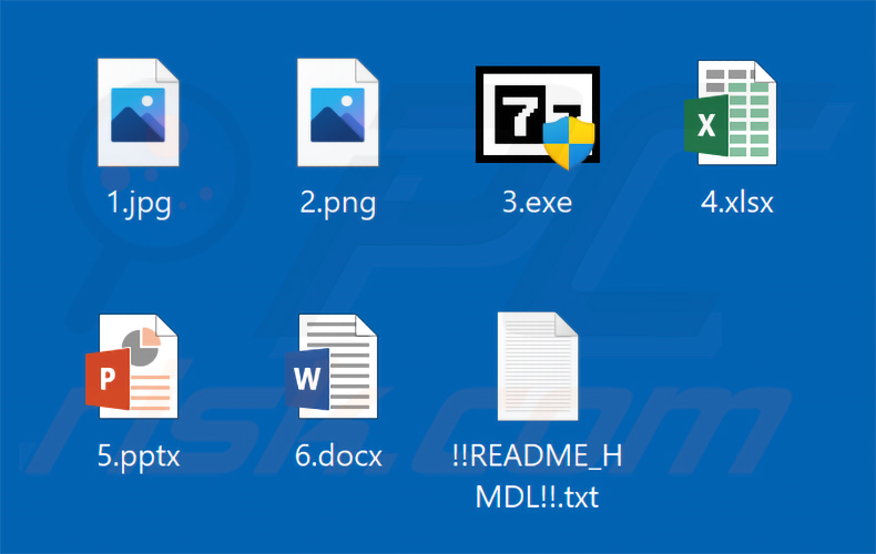 File crittografati dal ransomware HMDL