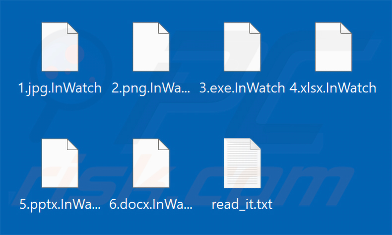 File crittografati da InWatch ransomware (estensione .InWatch)