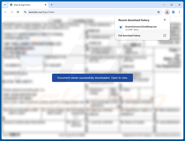 Sito web dannoso promosso attraverso la campagna di spam IRS Account Detail Verification