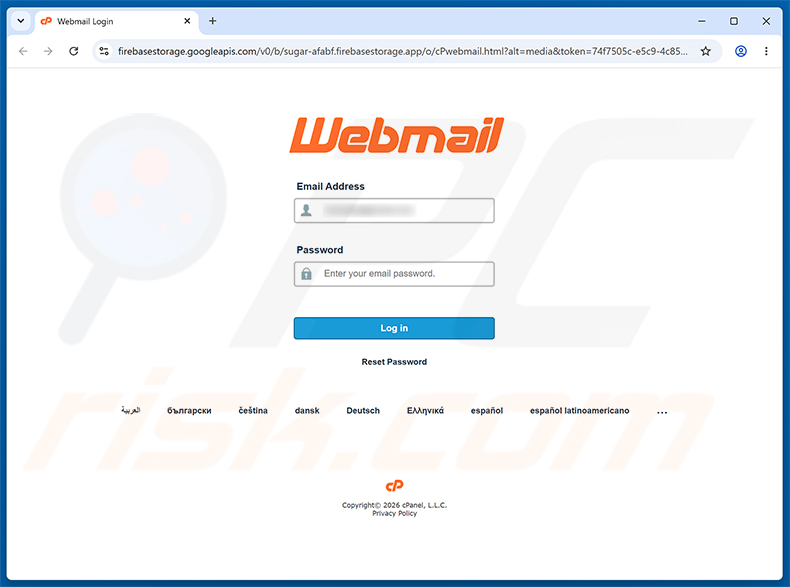 Secure Your Account truffa via email pagina di phishing