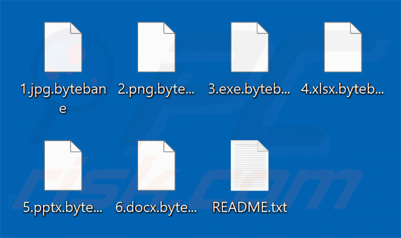 File crittografati dal ransomware ByteBane (estensione .bytebane)