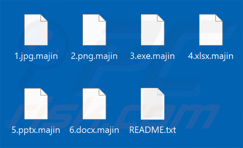 File crittografati dal ransomware MAJIN (estensione .majin)