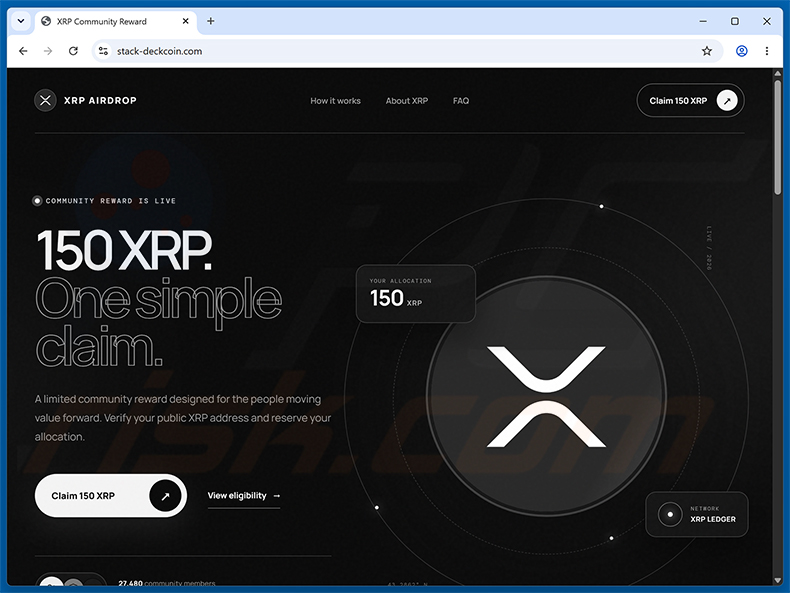 XRP Ledger Airdrop truffa