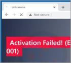 Activation Failed! (Error Code 001) POP-UP truffa