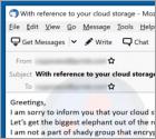 Your Cloud Storage Was Compromised Email Truffa