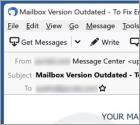 YOUR MAILBOX IS OUTDATED Email Truffa
