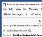 Routine System Maintenance Email Truffa