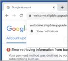 Error Retrieving Information From Bank POP-UP Truffa