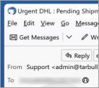 DHL Unpaid Duty Email Truffa