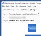 American Express - Unrecognized Transaction Email Truffa