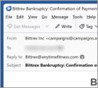 Bittrex Inc Bankruptcy Notice Email Truffa
