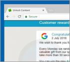 Google Customer Reward Program POP-UP truffa
