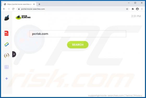 MovieSearches Browser Hijacker (Dirottatore)