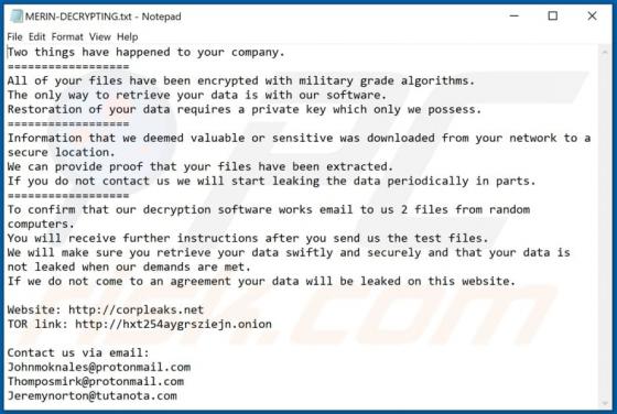 MERIN Ransomware