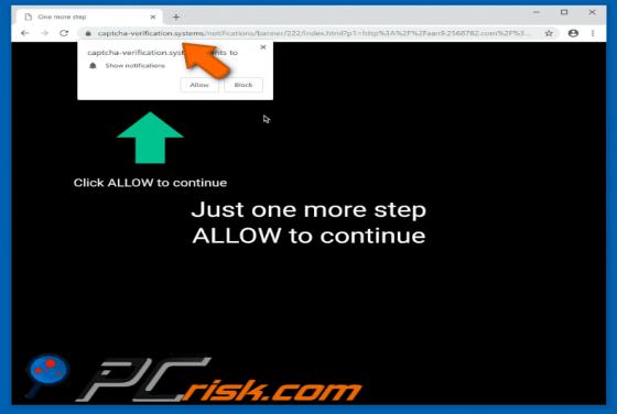 Captcha-verification.systems POP-UP Dirottamenti