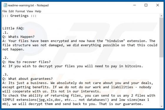 Hinduism Ransomware