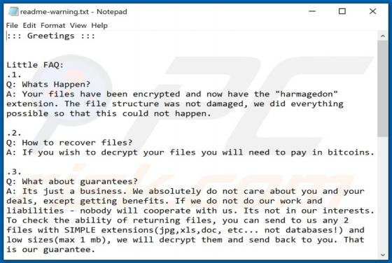 Harmagedon Ransomware