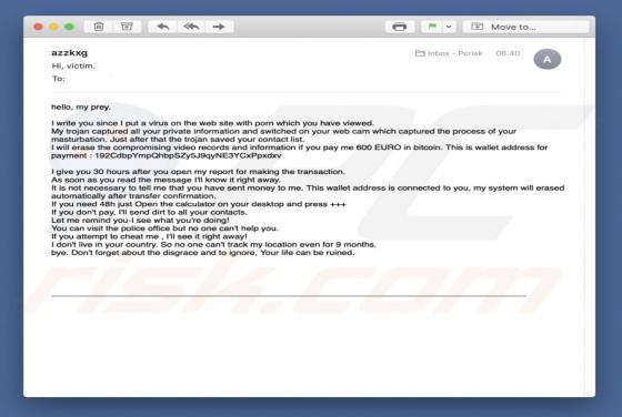 My Trojan Captured All Your Private Information Email Scam