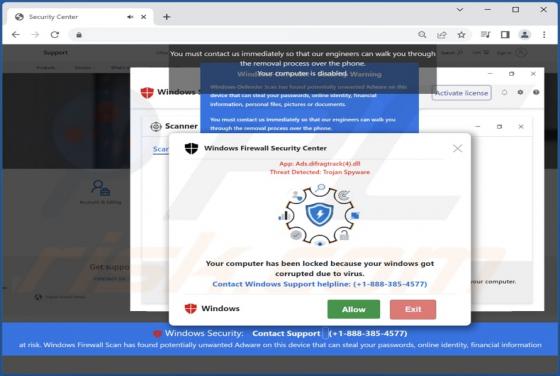 Your Windows Got Corrupted Due To Virus POP-UP Truffa