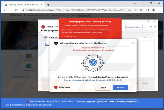 Clop Ransomware.dll POP-UP Truffa