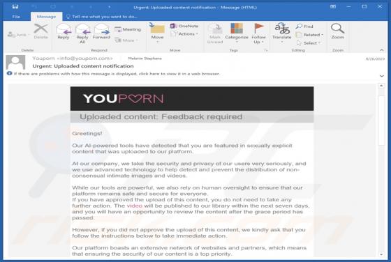 YouPorn Email Truffa