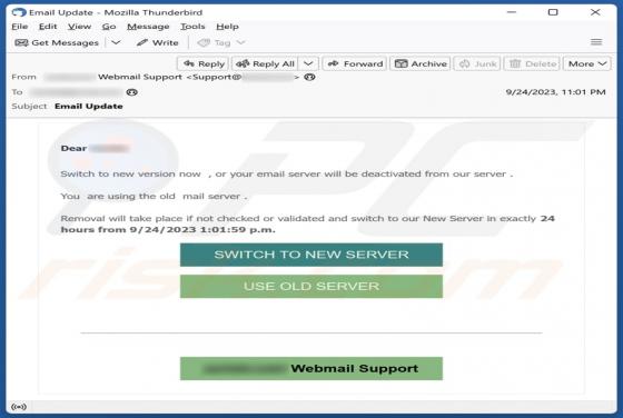 Switch To New Version Email Truffa