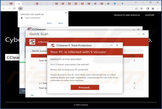 CCleaner Total Protection POP-UP Truffa